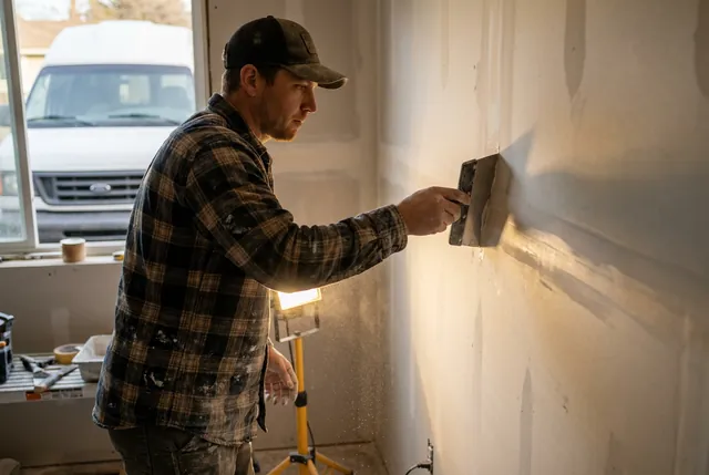 drywall repair at work