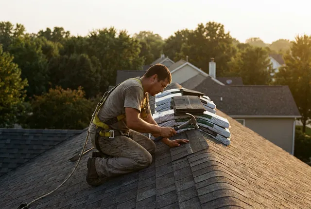 roofers at work